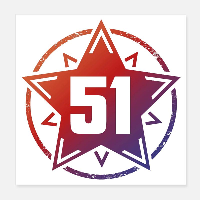 Super Star 51 Poster 20 x 20 cm