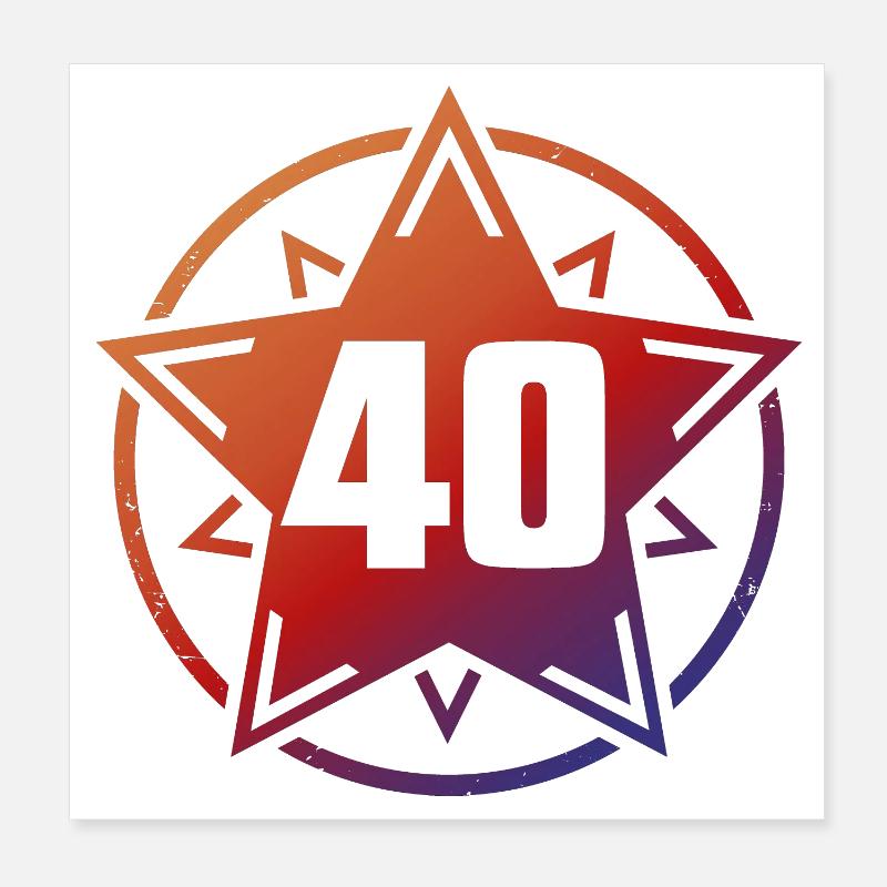 Superstar 40 Poster 20x20 cm