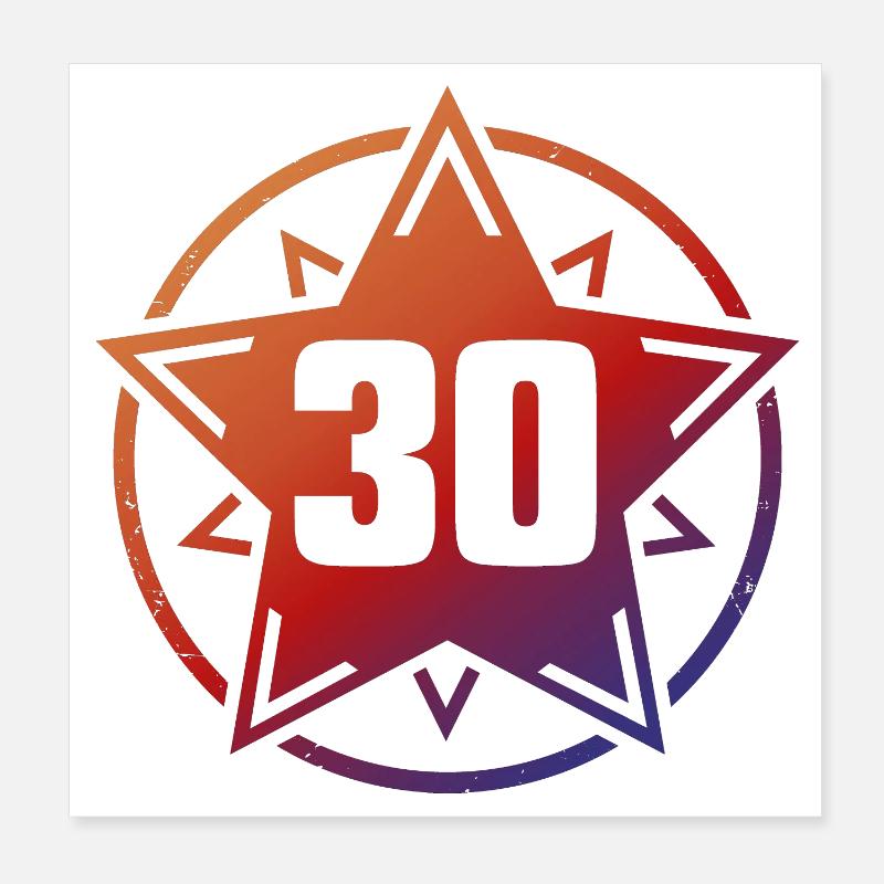 Superstar 30 Poster 20 x 20 cm