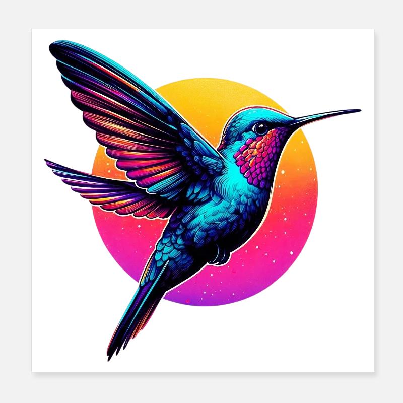 Colibri Poster 20 x 20 cm