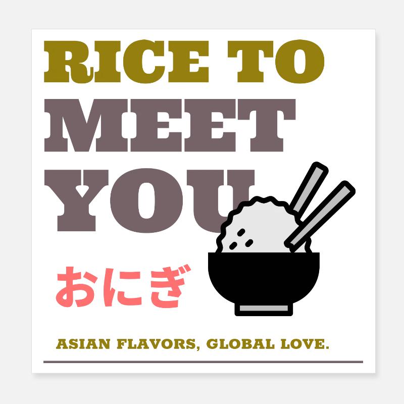 Du riz pour vous rencontrer Poster 20 x 20 cm