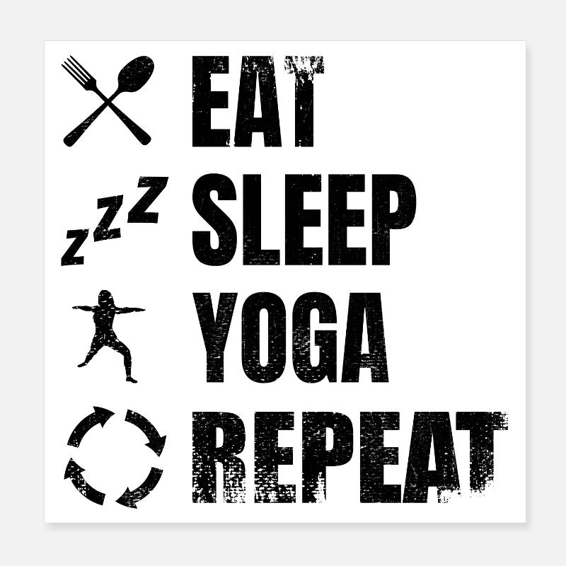Routine quotidienne de yoga Poster 20 x 20 cm
