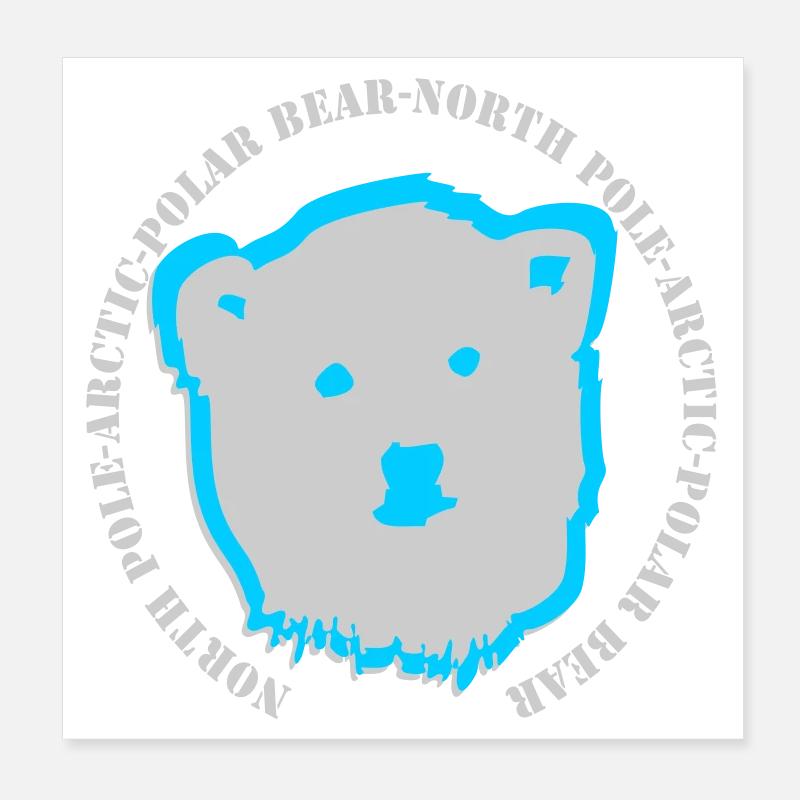 Eisbär 6 Poster 20x20 cm