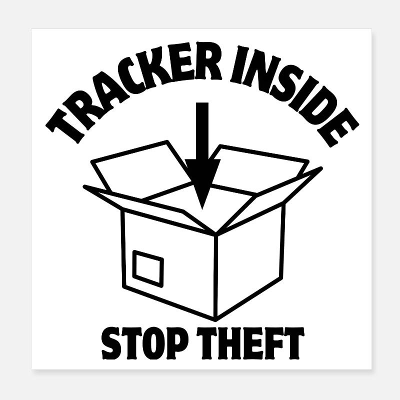 sécurité, antivol de colis, tracker inside Poster 20 x 20 cm