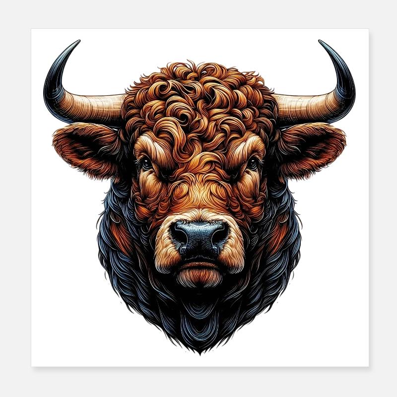 Taureau Poster 20 x 20 cm