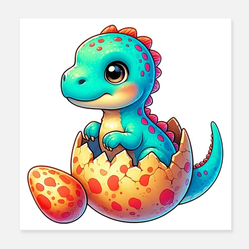 Dinosaure Poster 20 x 20 cm