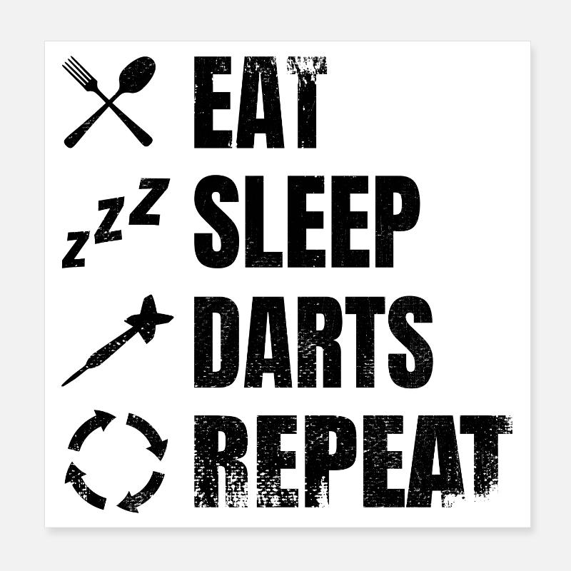 Horaire quotidien de Fléchettes Poster 20 x 20 cm