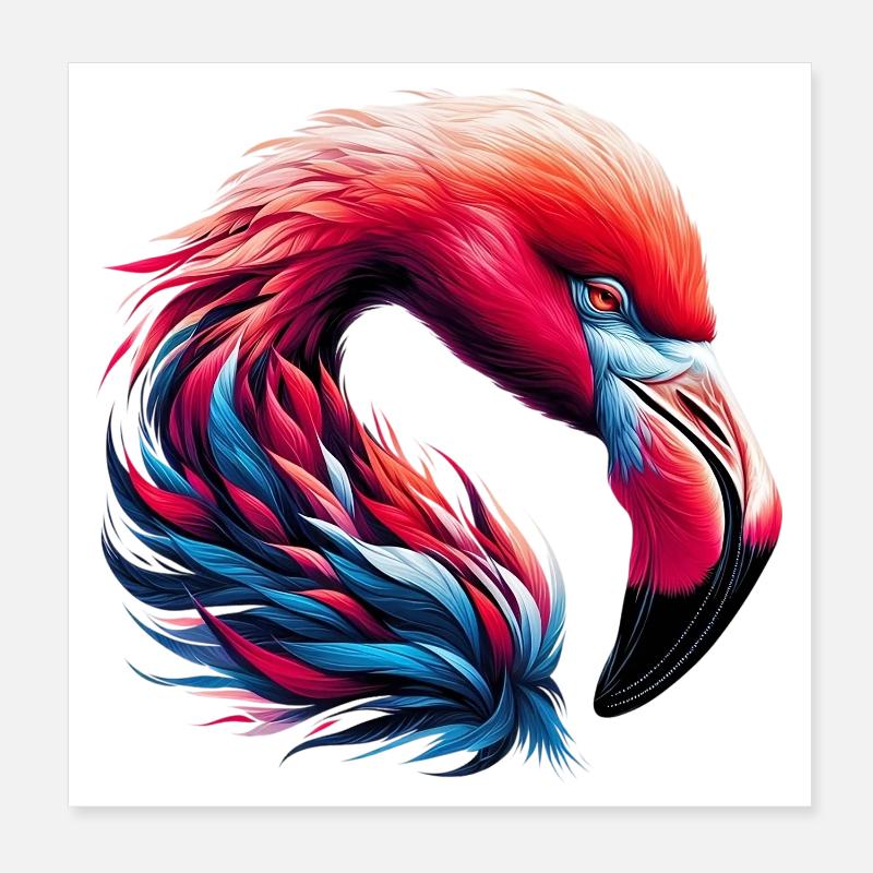 Flamingo Poster 20x20 cm