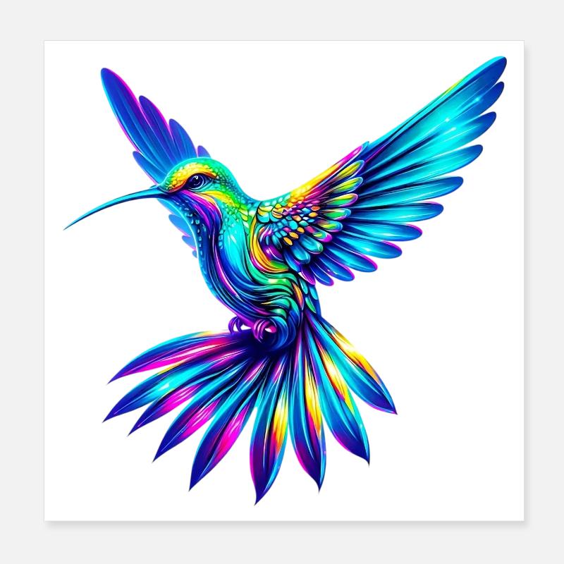 Colibri Poster 20 x 20 cm