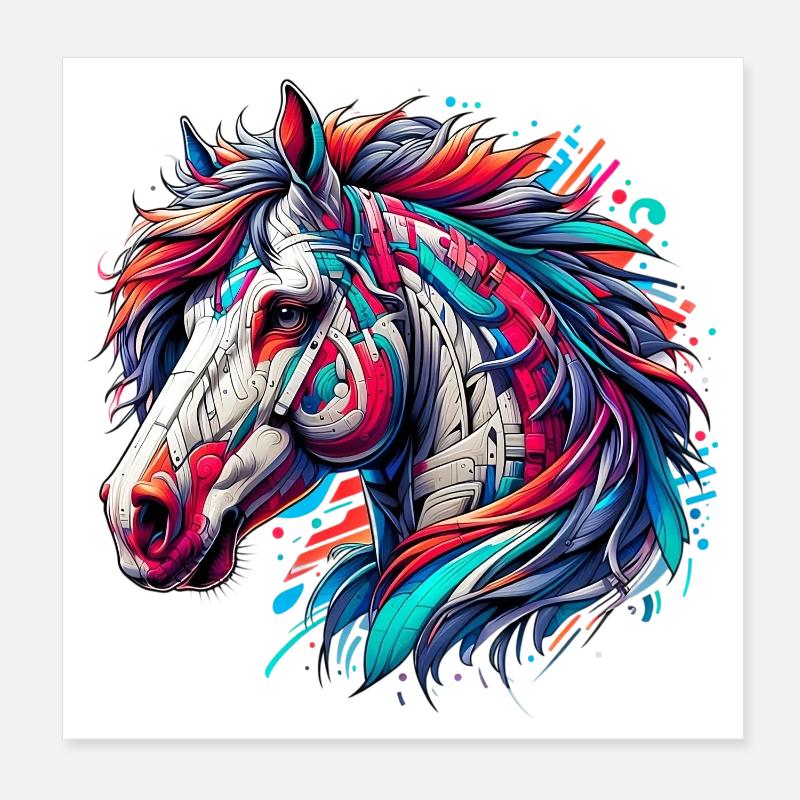 Cheval Poster 20 x 20 cm