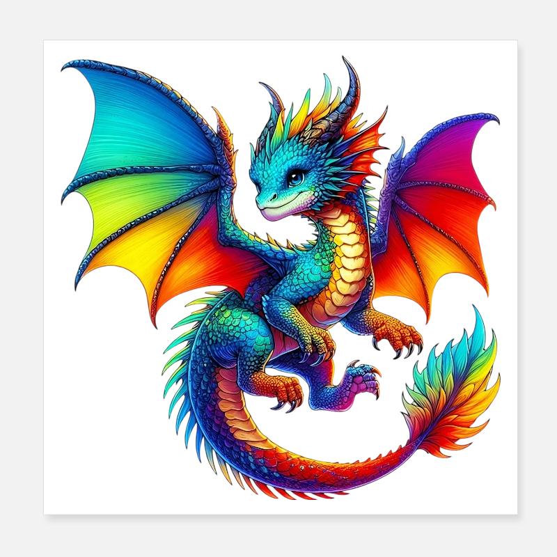 Dragon Poster 20 x 20 cm