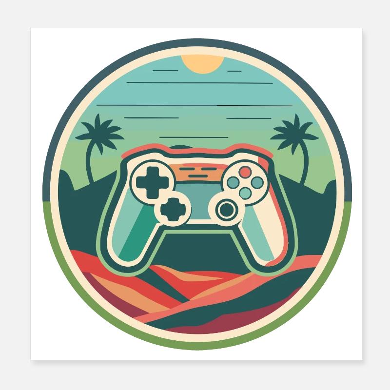 Jeu - Poster 20 x 20 cm - blanc