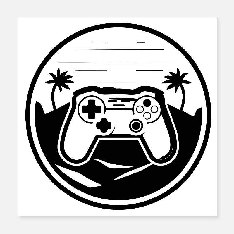 Game Controller Graphics Poster 8" x 8" (20x20 cm)