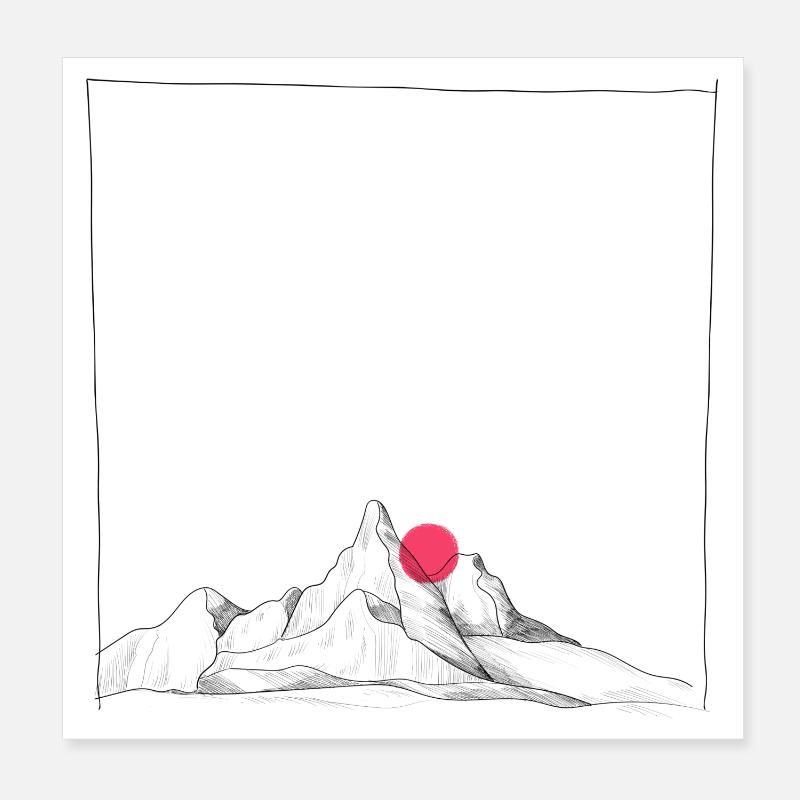 Blütenblatt-Kugel Minimal Poster 20x20 cm