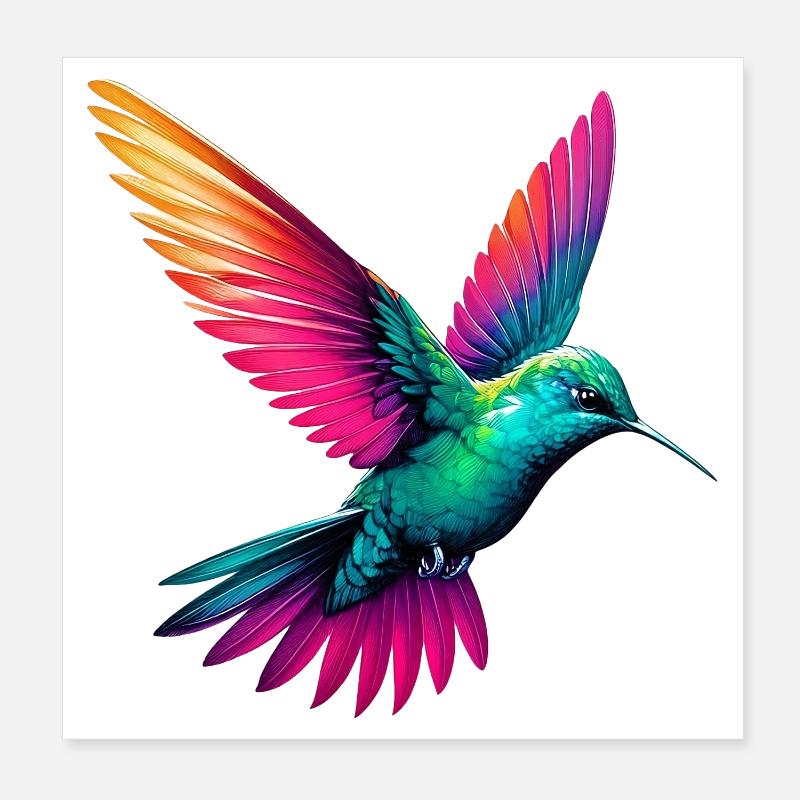 Colibri Poster 20 x 20 cm