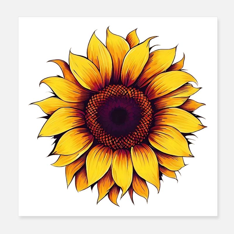 Sonnenblume Poster 20x20 cm