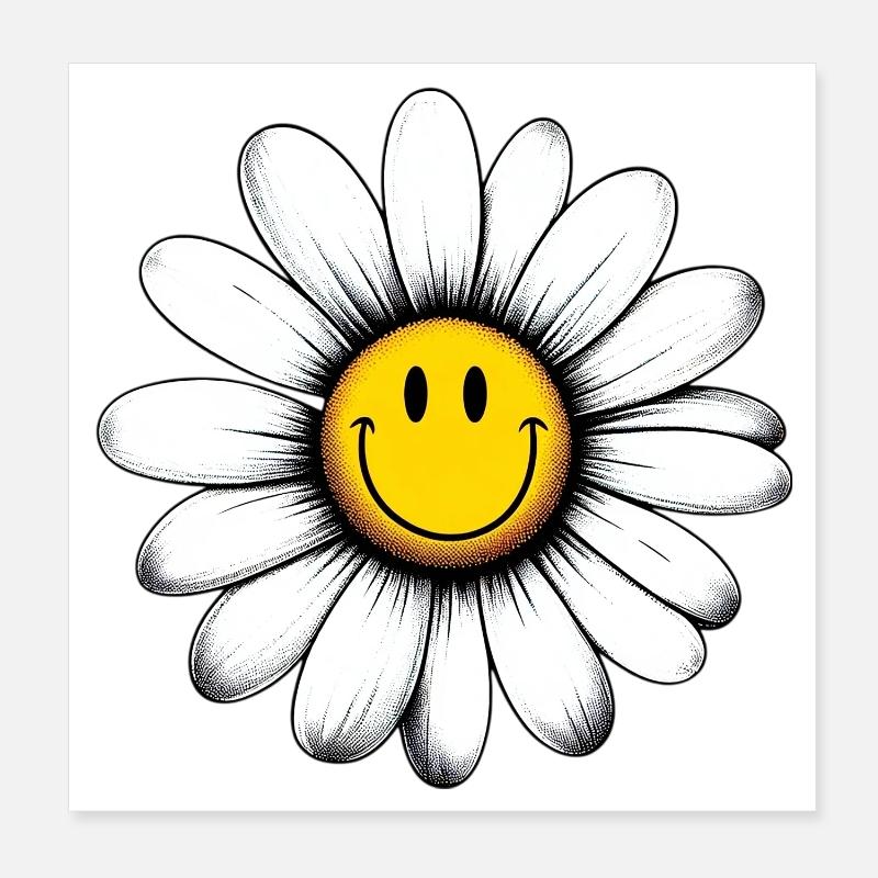 Daisy Poster 8" x 8" (20x20 cm)