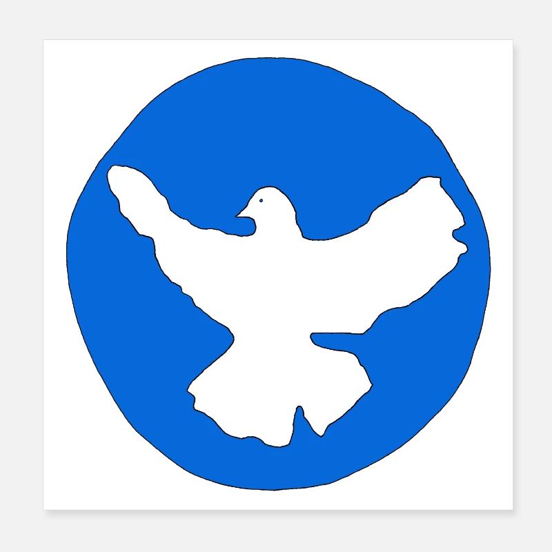Colombe de la Paix Poster 20 x 20 cm