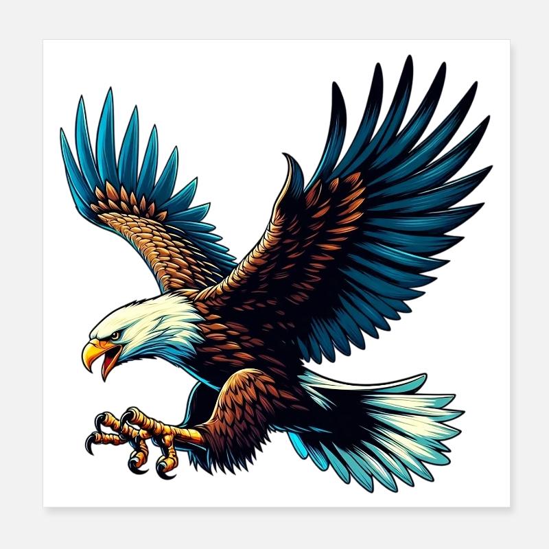 Eagle Poster 8" x 8" (20x20 cm)