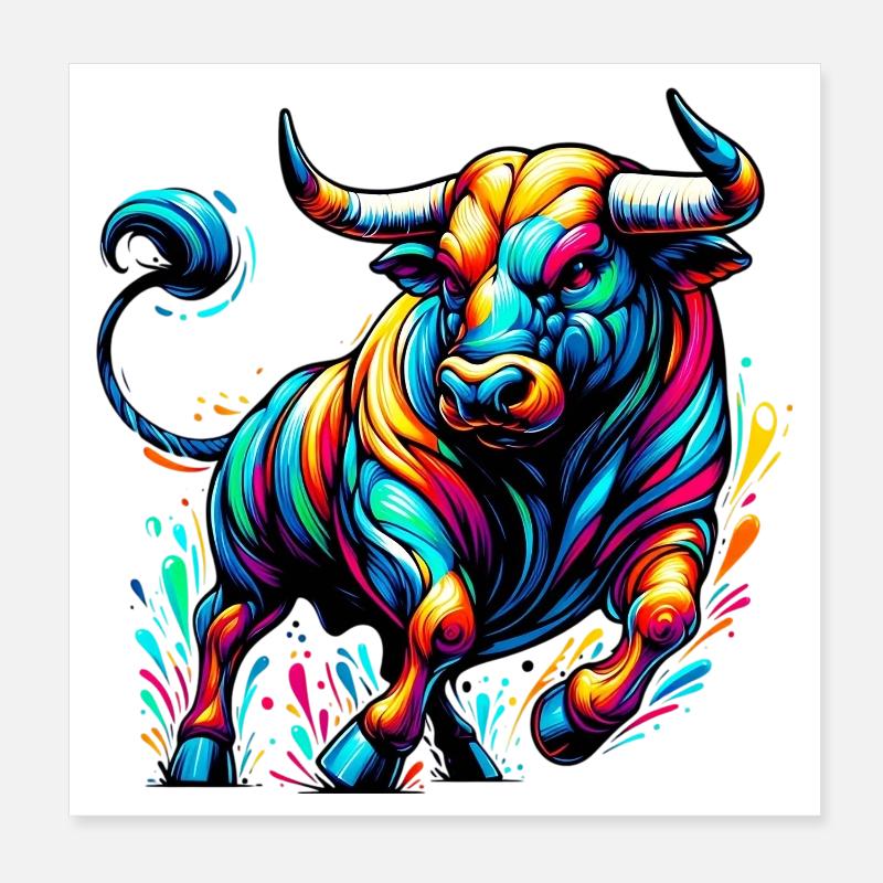 Taureau Poster 20 x 20 cm