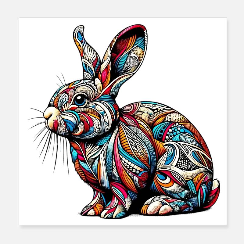 Lapin Poster 20 x 20 cm