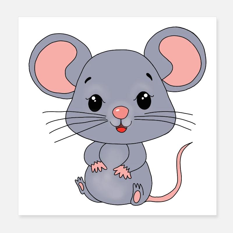 Maus Mäuse Poster 20x20 cm