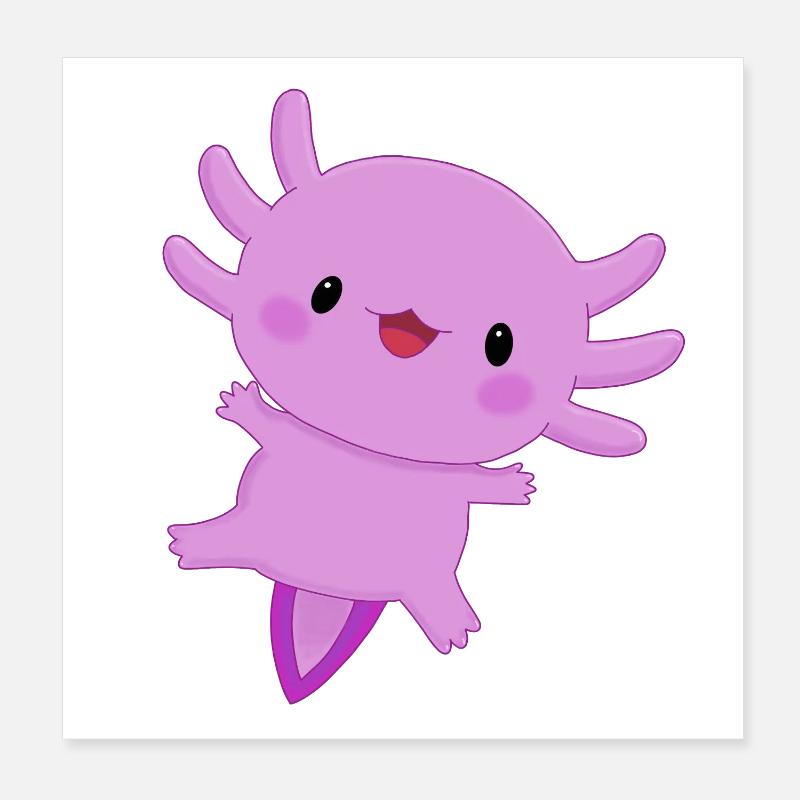 Axolotl Poster 20 x 20 cm