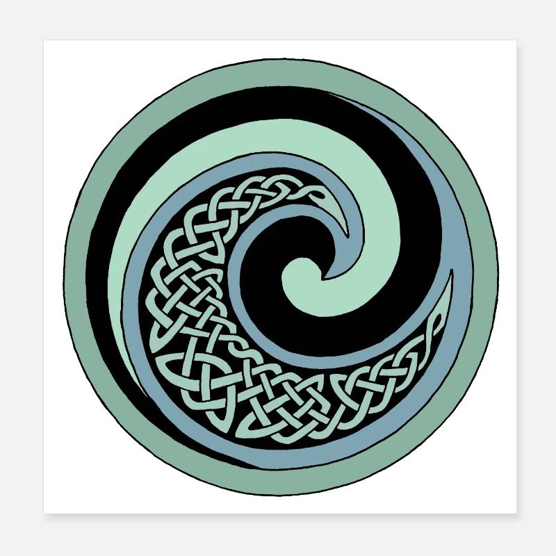 Ocean Wave Poster 8" x 8" (20x20 cm)