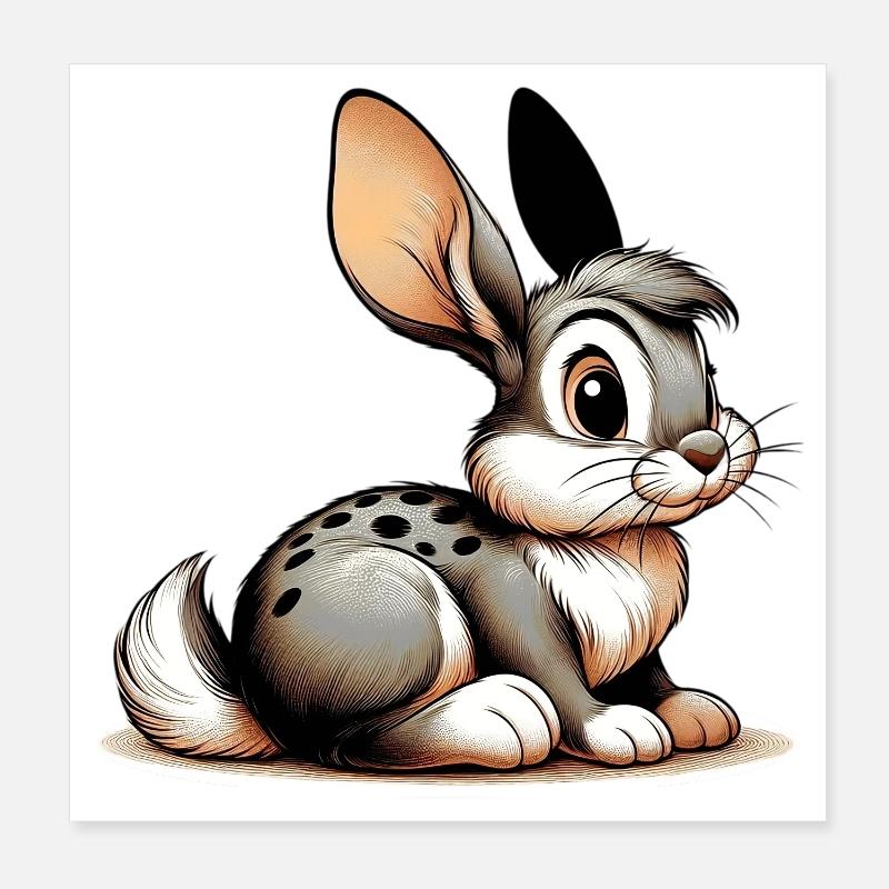 Lapin Poster 20 x 20 cm