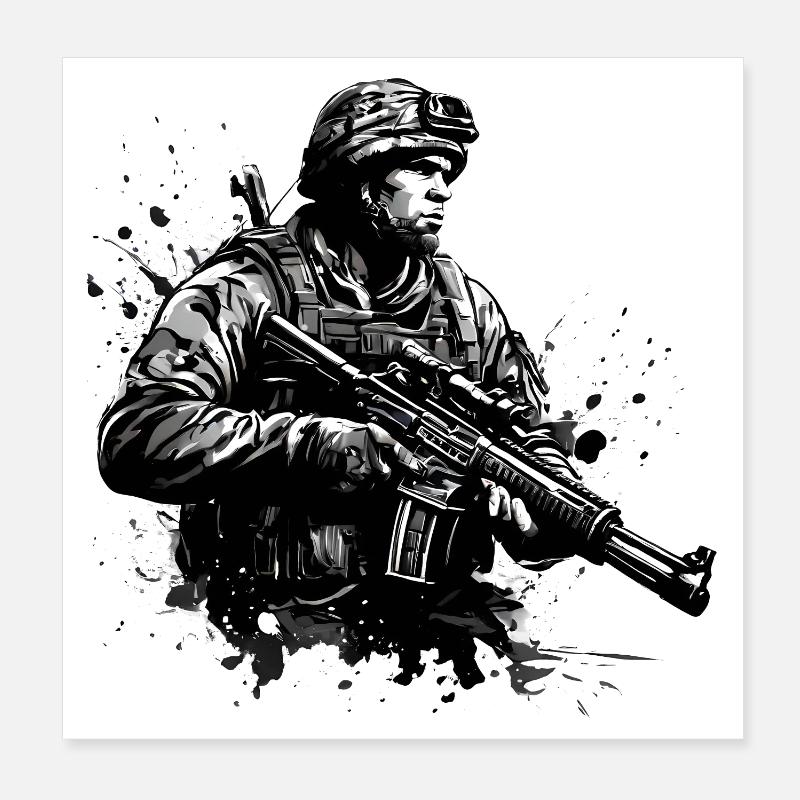 ARMÉE 02 Poster 20 x 20 cm