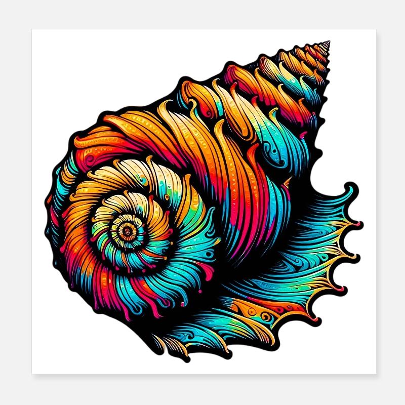 Muschel Poster 20x20 cm