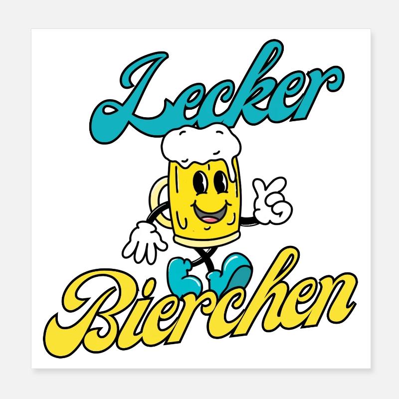 Lecker Bierchen Poster 20x20 cm