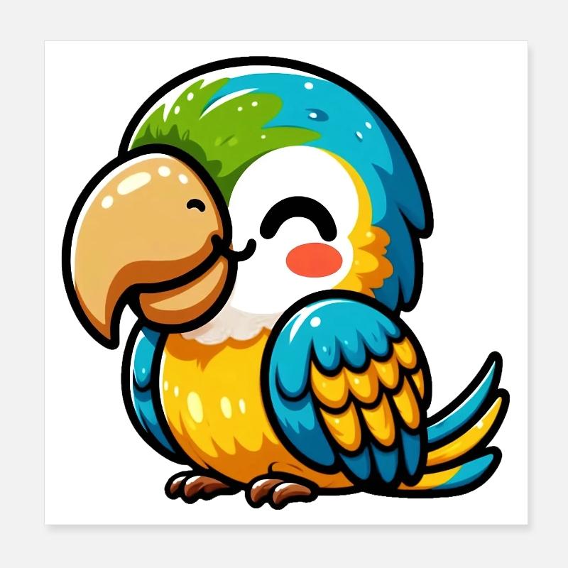 Papagei Poster 20x20 cm