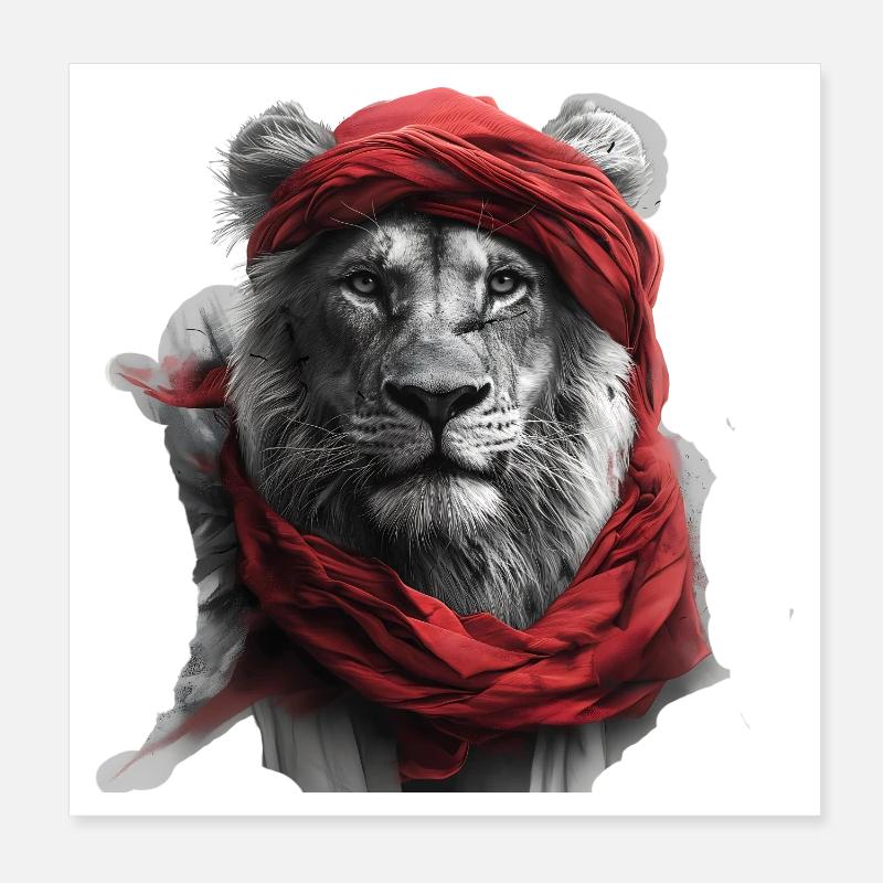 Desert King - Poster 20x20 cm - Weiß
