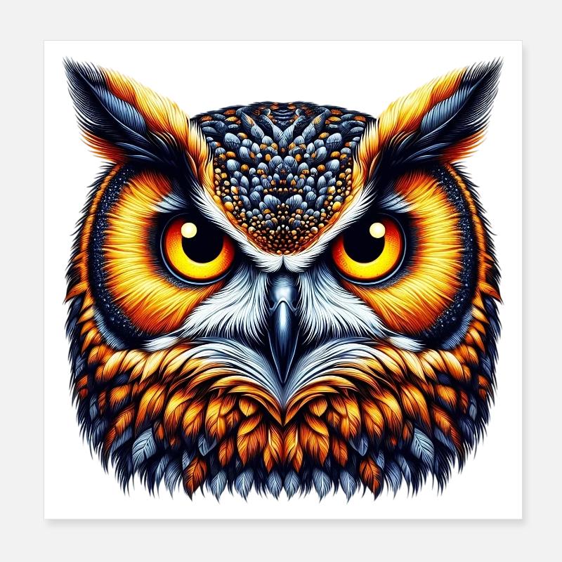 Eule Poster 20x20 cm
