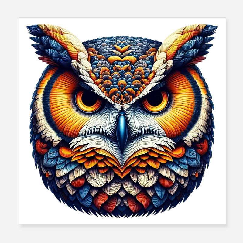 Eule Poster 20x20 cm