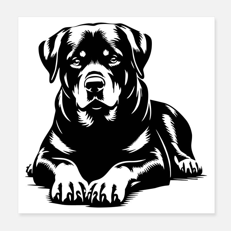 Rottweiler Poster 20 x 20 cm