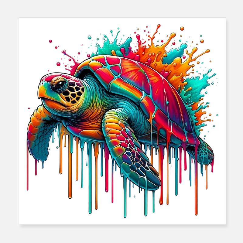 Schildkröte Poster 20x20 cm