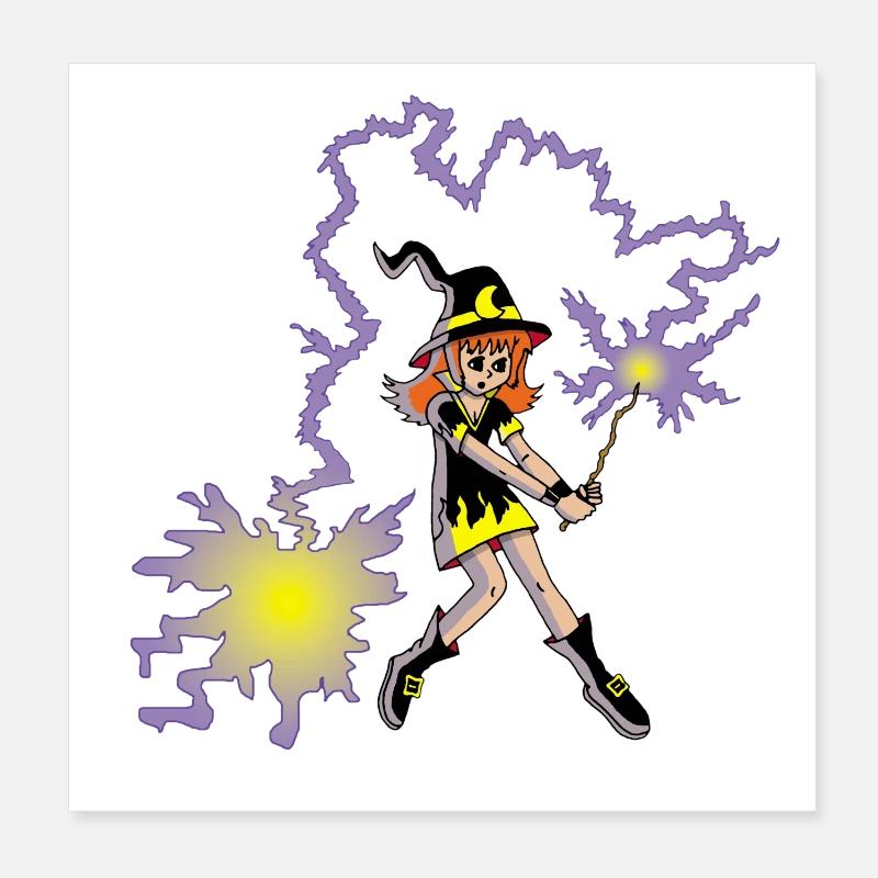 Apprentie sorcière Poster 20 x 20 cm