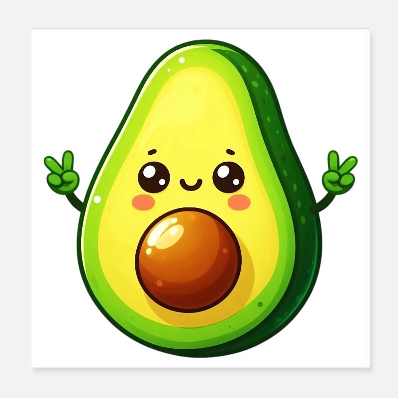 Avocado Poster 20x20 cm