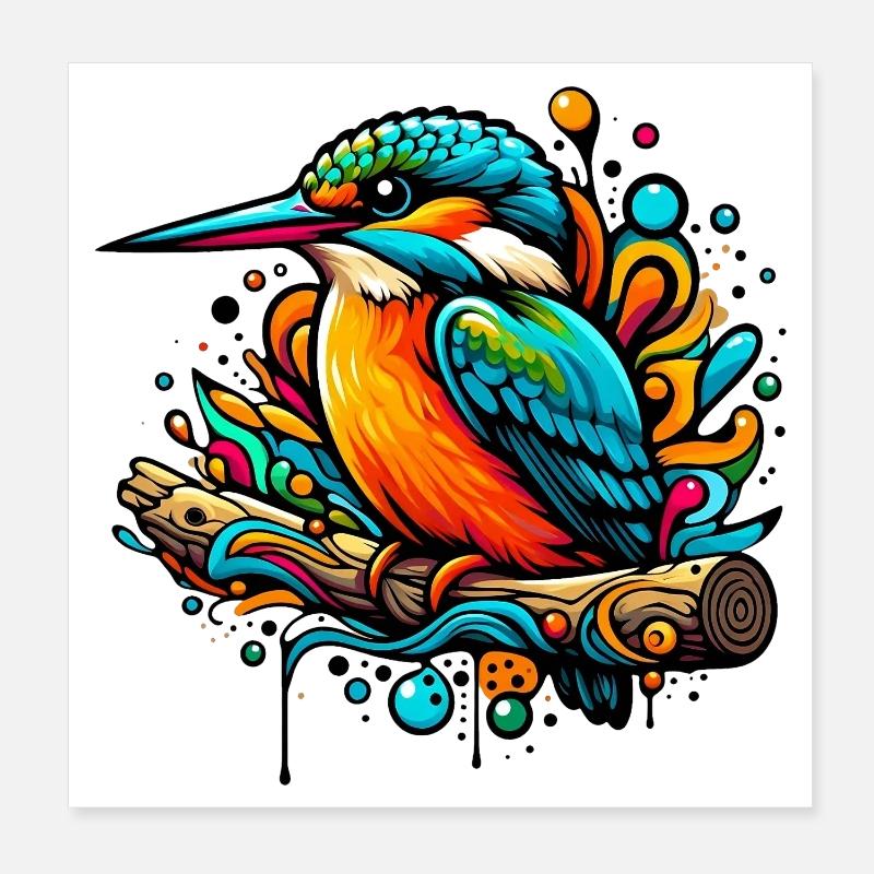 Martin-pêcheur Poster 20 x 20 cm