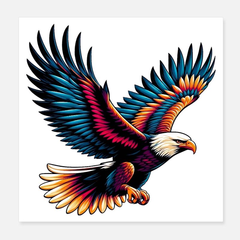 Eagle Poster 8" x 8" (20x20 cm)