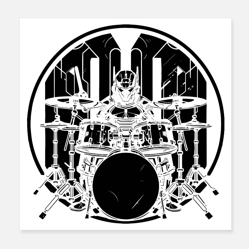 Graphiques Drummer Poster 20 x 20 cm