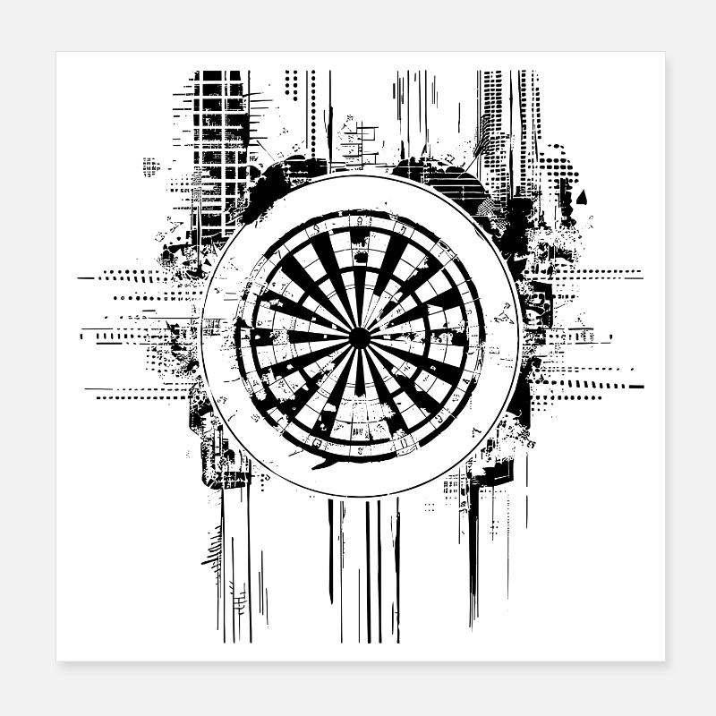 Dartboard Poster 8" x 8" (20x20 cm)