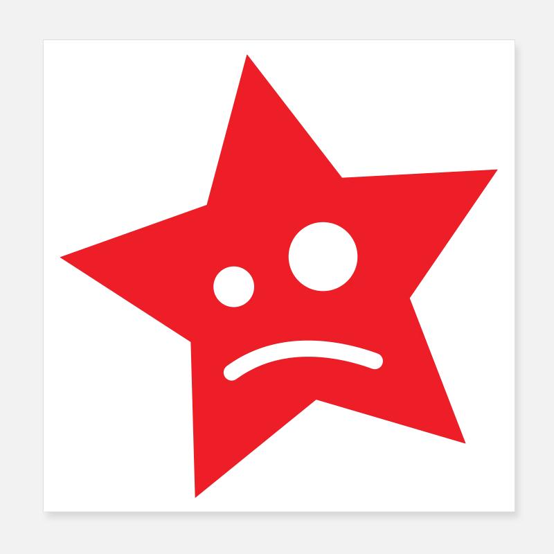 21 Star Poster 8" x 8" (20x20 cm)