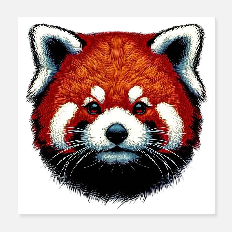 Kleiner Panda Poster 20x20 cm