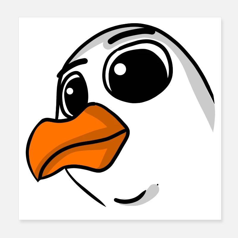 Tête de mouette Poster 20 x 20 cm