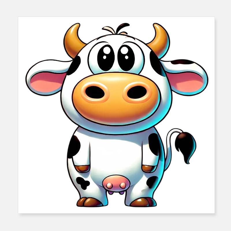 Vache Poster 20 x 20 cm