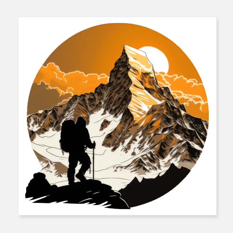 Alpinist Poster 20x20 cm