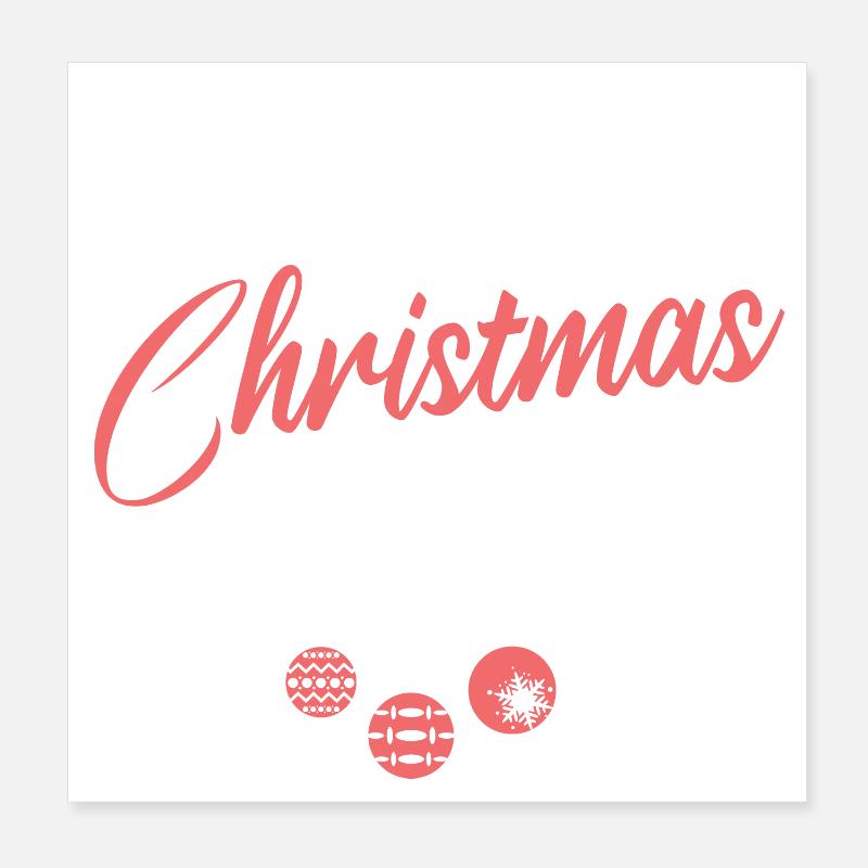 Équipage de Noël flocon de neige Noël Logo de Noël Poster 20 x 20 cm